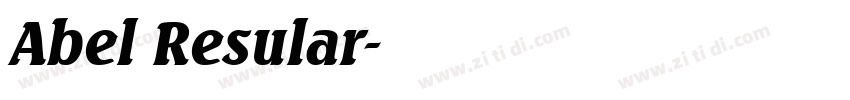 Abel Resular字体转换